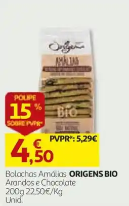 Auchan Bolachas Amália ORIGENS BIO promoção