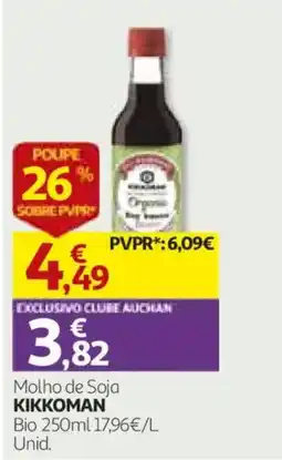 Auchan Molho de Soja Kikkoman Bio promoção