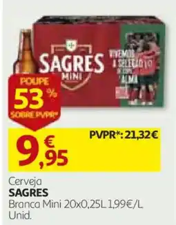 Auchan Cerveja Sagres Branca Mini promoção