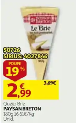 Auchan Queijo Brie Paysan Breton promoção