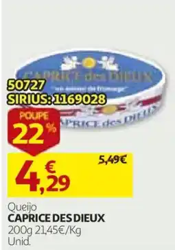 Auchan Queijo caprice des dieux promoção