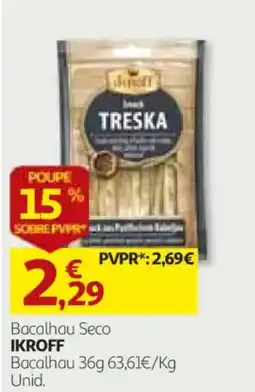Auchan Bacalhau Seco Ikroff promoção