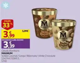 Auchan Gelado Bombons magnum promoção