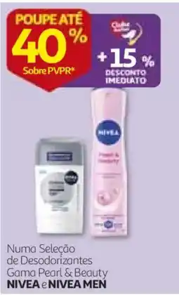 Auchan Numa Seleção de Desodorizantes Gama Pearl & Beauty NIVEA e NIVEA MEN promoção