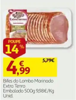 Auchan Bifes do lombo marinado extra tenro promoção