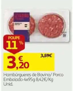 Auchan Hambúrgueres de Bovino/ Porco promoção
