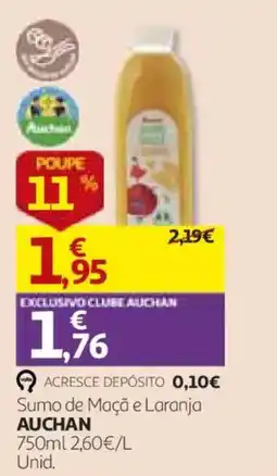 Auchan Sumo de Maçã e Laranja Auchan promoção
