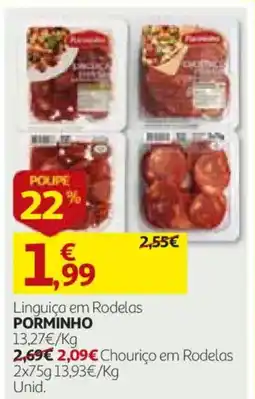 Auchan Linguiça em Rodelas Porminho promoção
