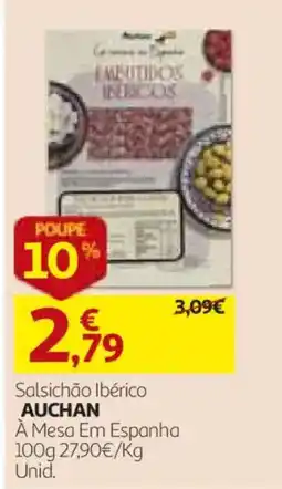 Auchan Salsichão Ibérico Auchan promoção