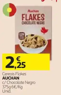Auchan Cereais Flakes Auchan c/ Chocolate Negro promoção