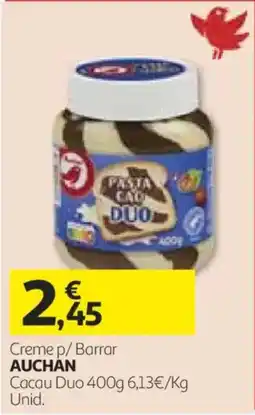 Auchan Creme p/ Barrar Auchan Cacau Duo promoção
