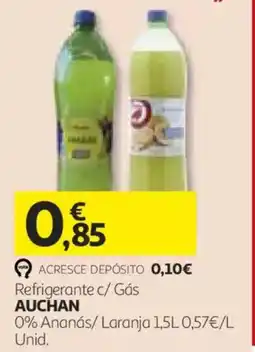 Auchan Refrigerante c/ Gás Auchan 0% Ananás/ Laranja promoção