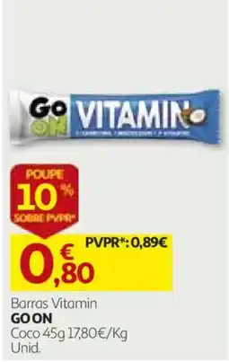 Auchan Barras Vitamin Go On Coco promoção