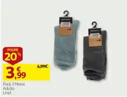 Auchan Pack 3 Meias Adulto Unid. promoção