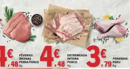 E.Leclerc Fêveras/bifanas perna porco promoção