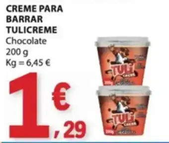 Creme para barrar tulicreme chocolate