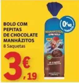 E.Leclerc Bolo com pepitas de chocolate manhazitos promoção