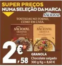 E.Leclerc granola nacional chocolate salgado promoção