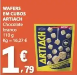E.Leclerc wafers em cubos artiach chocolate branco promoção