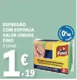 E.Leclerc esfregão com esponja salva unhas fino promoção