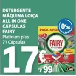 E.Leclerc Detergente máquina loiça all in one cápsulas fairy platinum plus promoção
