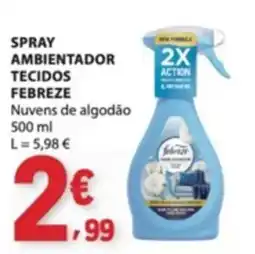 E.Leclerc spray ambientador tecidos febreze promoção