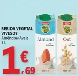 E.Leclerc bebida vegetal vivesoy amêndoa/aveia promoção