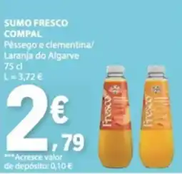 E.Leclerc Sumo fresco compal pêssego e clementina/laranja do algarve promoção