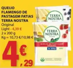 E.Leclerc queijo flamengo de pastagem fatias terra nostra promoção
