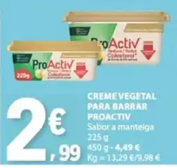 E.Leclerc Creme vegetal para barrar proactiv promoção