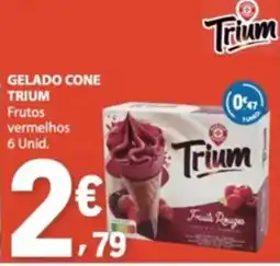 E.Leclerc gelado cone trium frutos vermelhos promoção