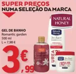 E.Leclerc Natural honey gel de banho romantic garden promoção