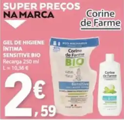 E.Leclerc Gel de higiene íntima sensitive bio corine de farme promoção