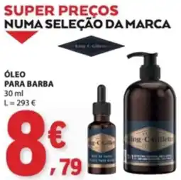 E.Leclerc óleo para barba king c gillette promoção