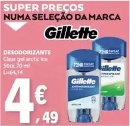 E.Leclerc desodorante gillette clear gel arctic ice promoção
