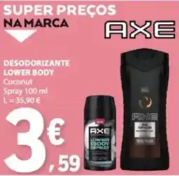 E.Leclerc desodorante lower body coconut axe promoção