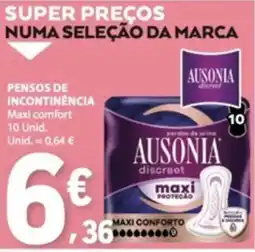 E.Leclerc Pensos de incontinência ausonia discreet maxi conforto promoção