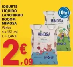 E.Leclerc Iogurte líquido lanchinho boom mimosa promoção