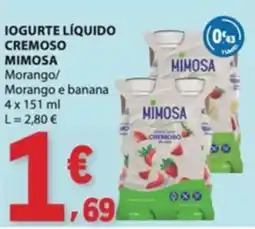 E.Leclerc Iogurte líquido cremoso mimosa promoção