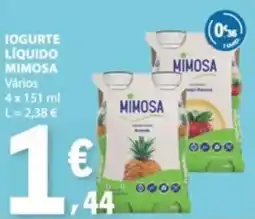 E.Leclerc Iogurte líquido mimosa promoção