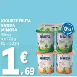 E.Leclerc Iogurte fruta batida mimosa promoção