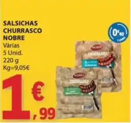 E.Leclerc Salsichas churrasco nobre promoção