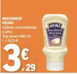 E.Leclerc Maionese heinz cebola caramelizada e alho promoção