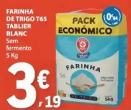 E.Leclerc Farinha de trigo t65 tablier blanc promoção