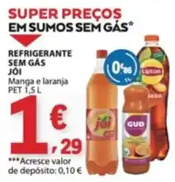 E.Leclerc refrigerante sem gás jói manga e laranja promoção