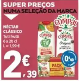 E.Leclerc Néctar clássico tuti frutti compal promoção