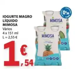 E.Leclerc Iogurte magro líquido mimosa promoção