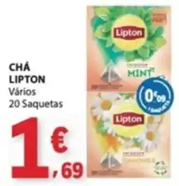 E.Leclerc Chá lipton vários 20 saquetas promoção