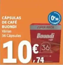 E.Leclerc Cápsulas de café buondi promoção