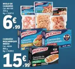 E.Leclerc Pescanova miolo de camarão promoção